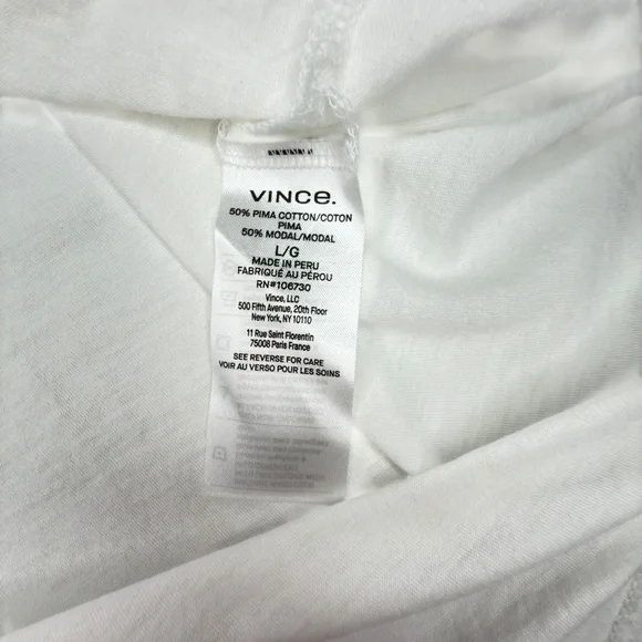 Vince White Little Boy Long Sleeve Crew Neck Top Size L – Pima Cotton Modal - Picture 5 of 9